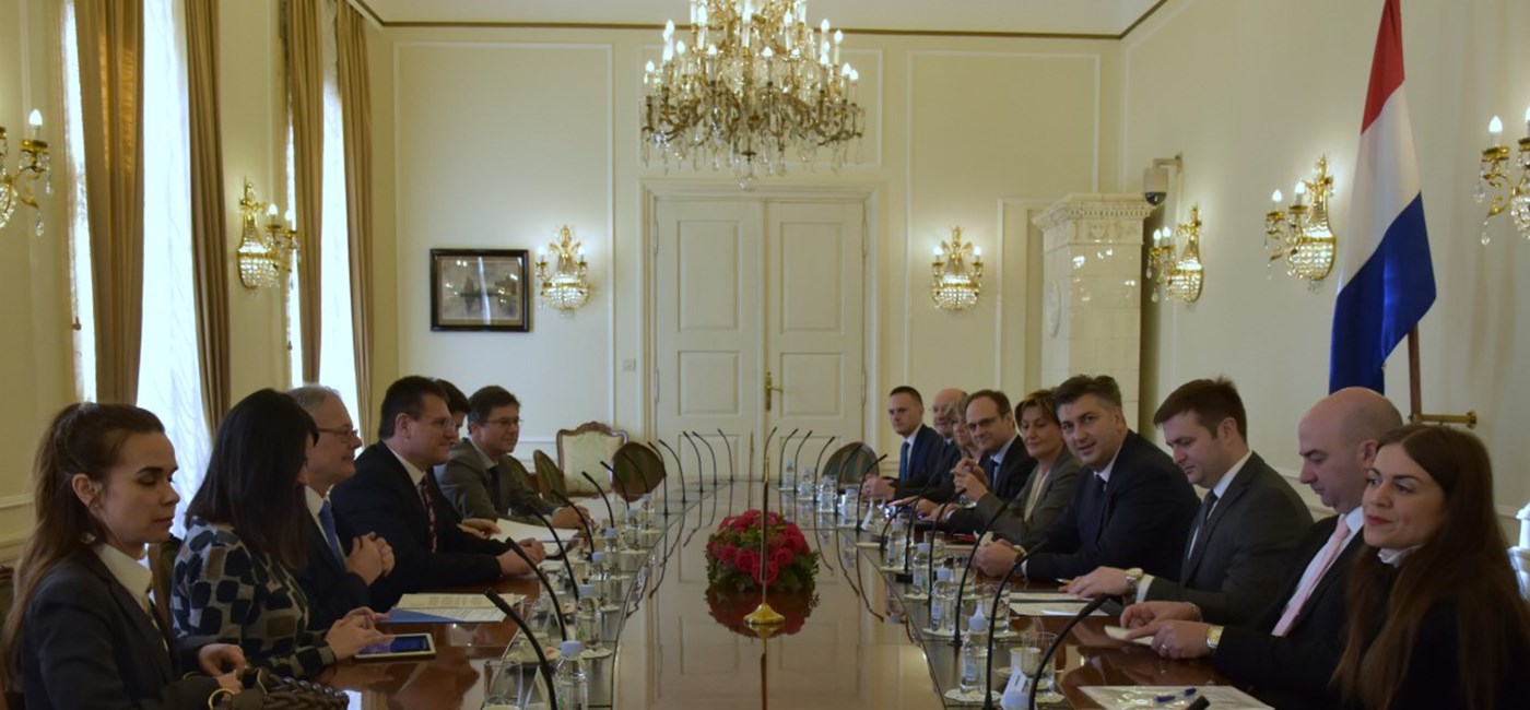 Plenkovic and Sefcovic discuss energy and climate challenges